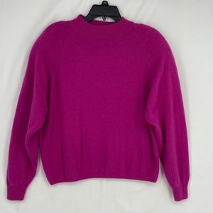 Richards & Jones Womens Large Vintage Pullover Sweater Fuchsia Pink Wool Angora